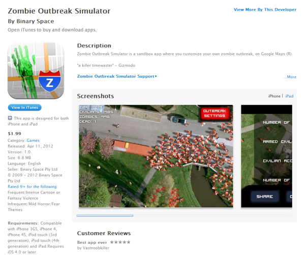 Zombie Outbreak Simulator on the App Store!