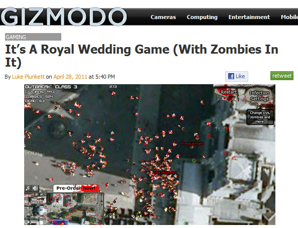 Zombie Royal Wedding on Gizmodo